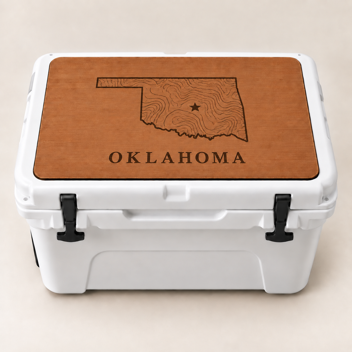 State pride cooler top - Oklahoma
