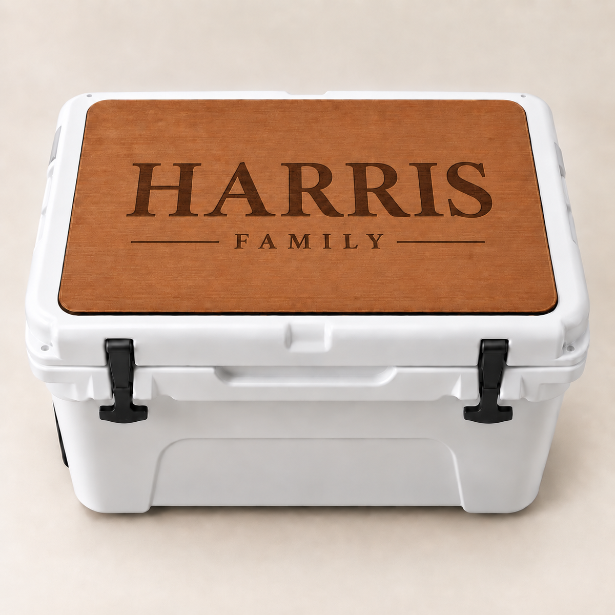 Clean name cooler top - Family layout, surname above FAMILY