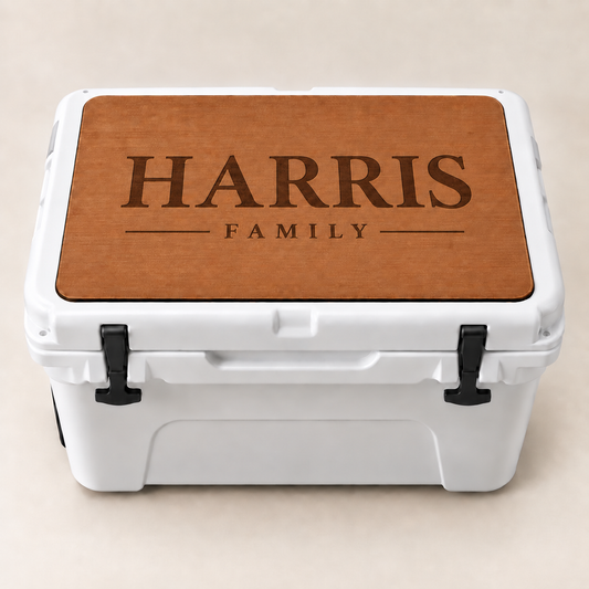 Clean name cooler top - Family layout, surname above FAMILY